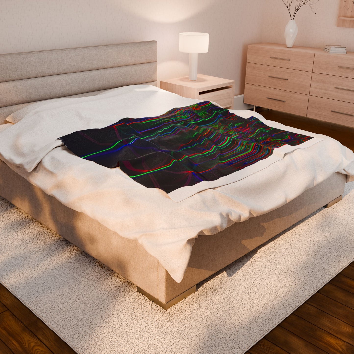 Cosmic Light Velvet Blanket - Cozy Throw for Chilly Nights vibe