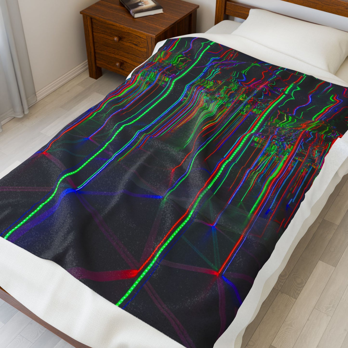 Cosmic Light Velvet Blanket - Cozy Throw for Chilly Nights vibe
