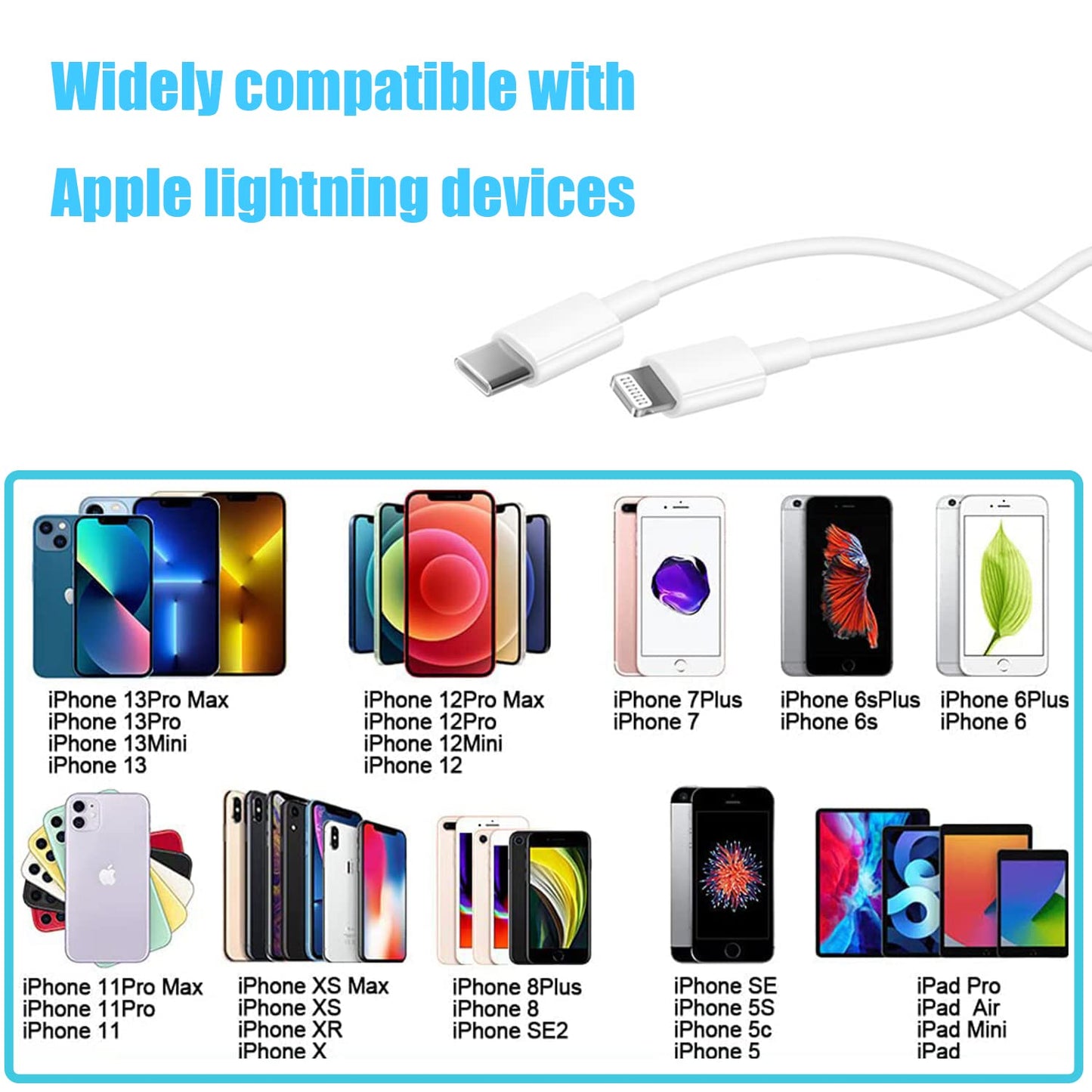 iPhone USB C to lighting charging cable