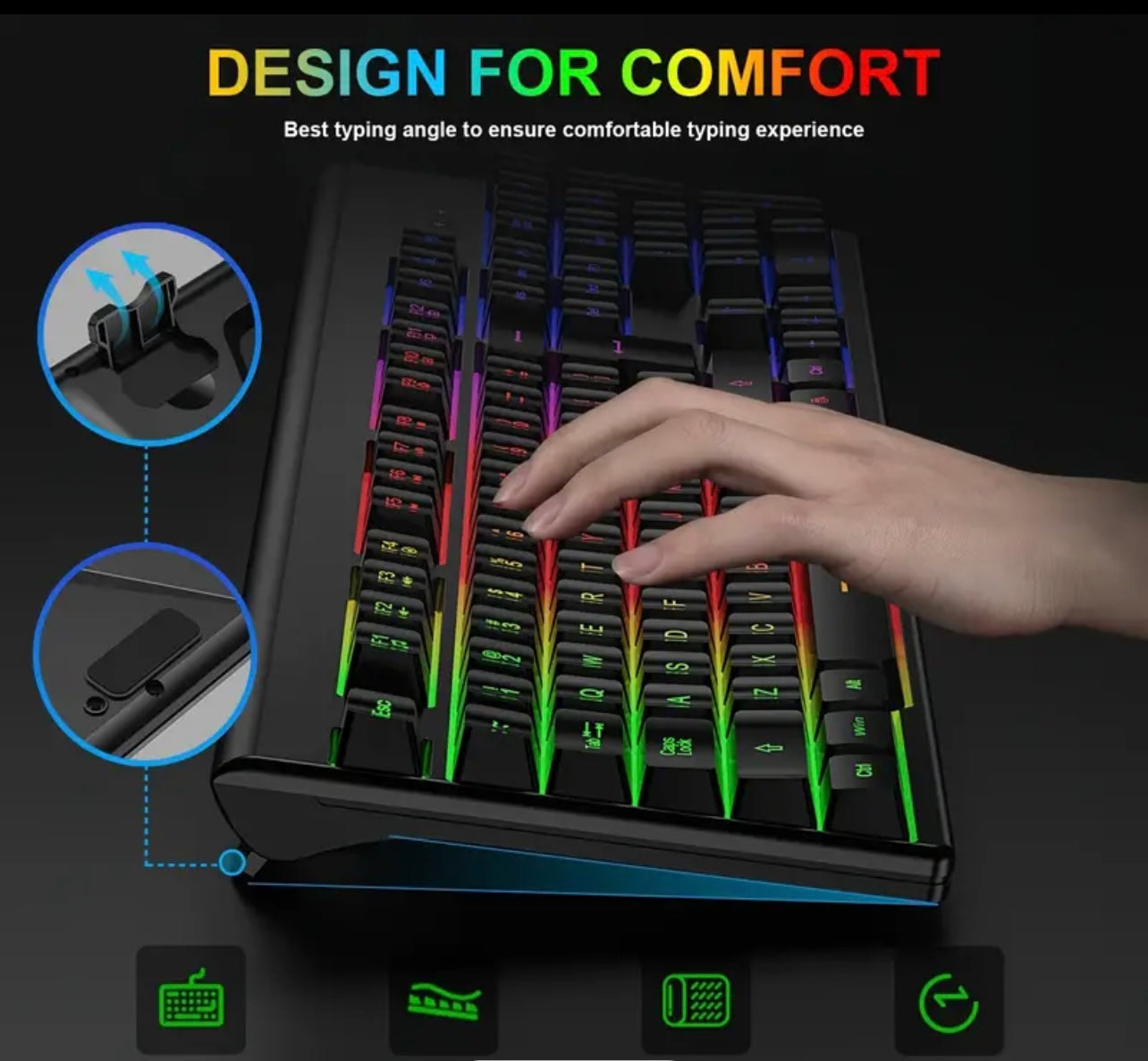 Electron Backlit Mouse for Gaming Computer