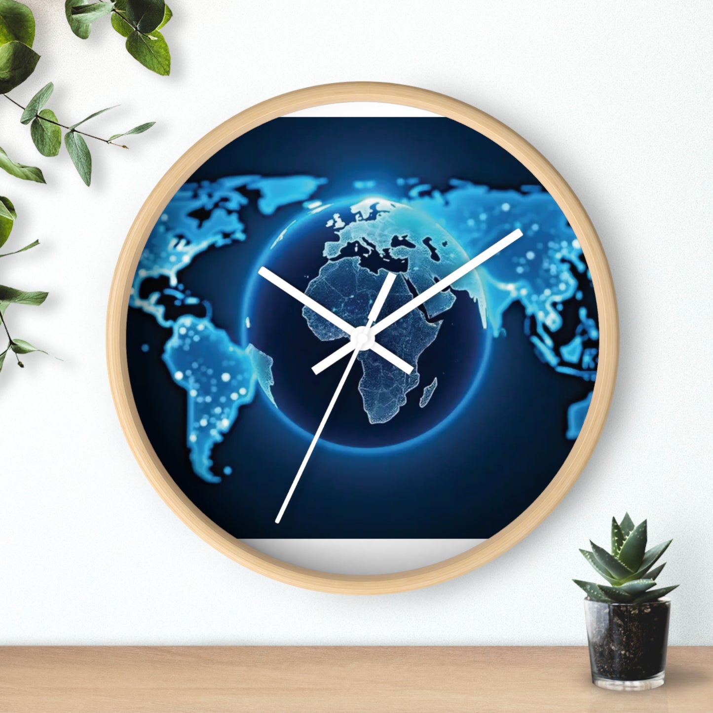 Timing World Map Wall Clock