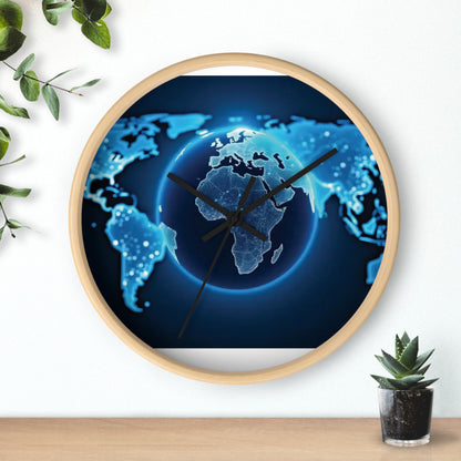 Timing World Map Wall Clock