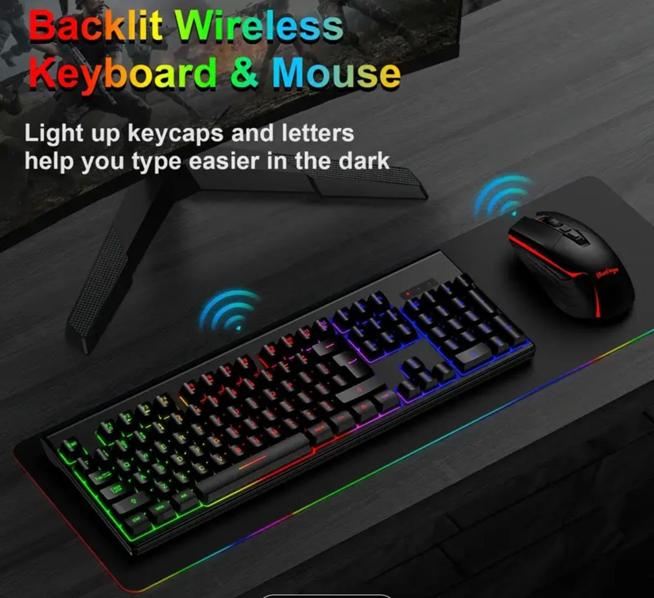 Electron Backlit Mouse for Gaming Computer