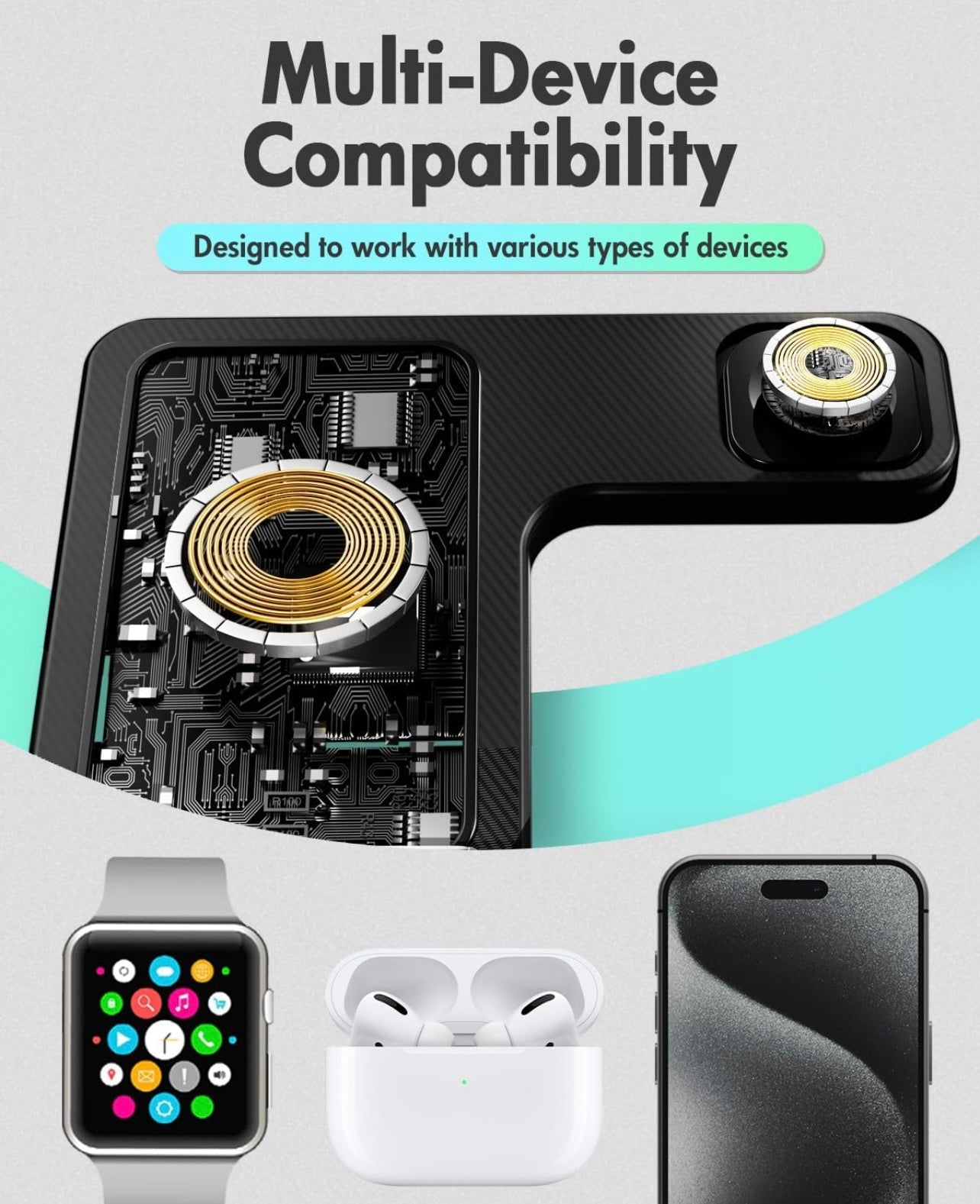Cintera™ 3 In 1 Wireless Charging Station 15W Fast Mag-Safe Charger