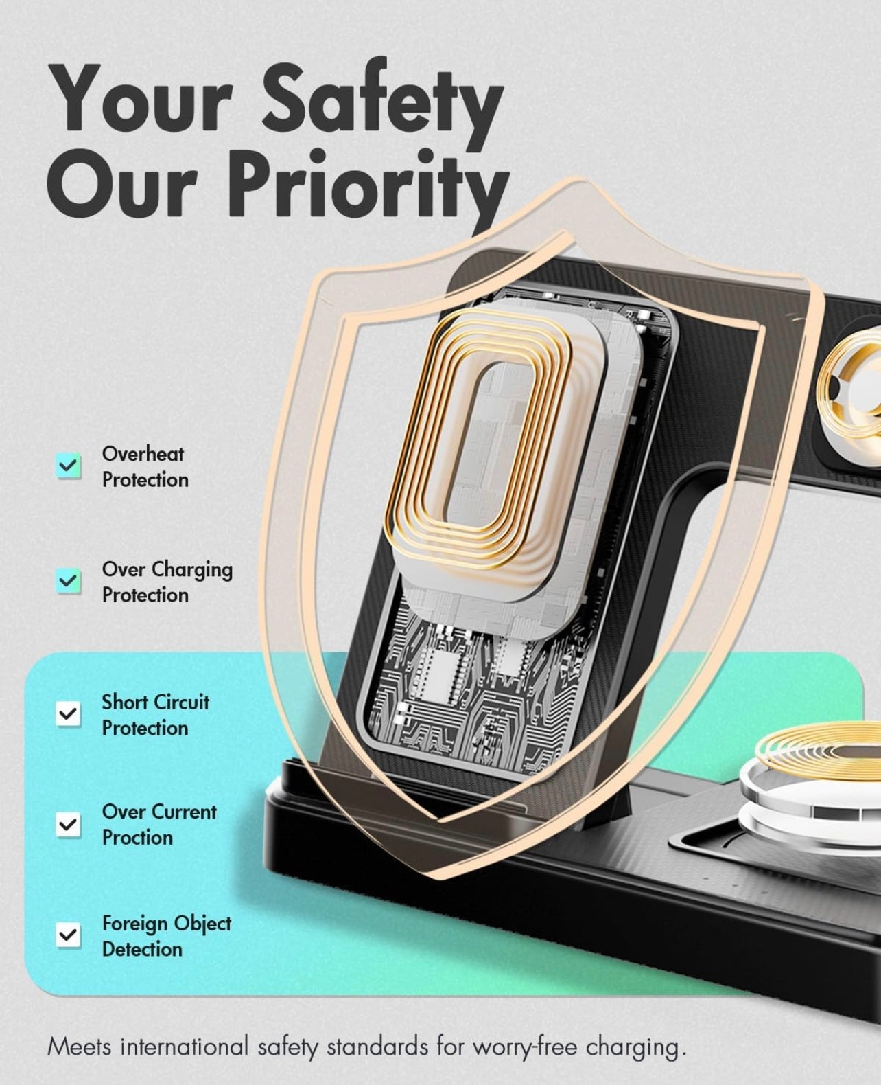 Cintera™ 3 In 1 Wireless Charging Station 15W Fast Mag-Safe Charger