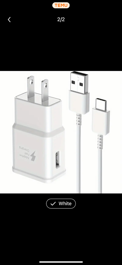 For Samsung Charger Fast Charging Cord 4.4ft with USB Wall Charger plug for Samsung Galaxy